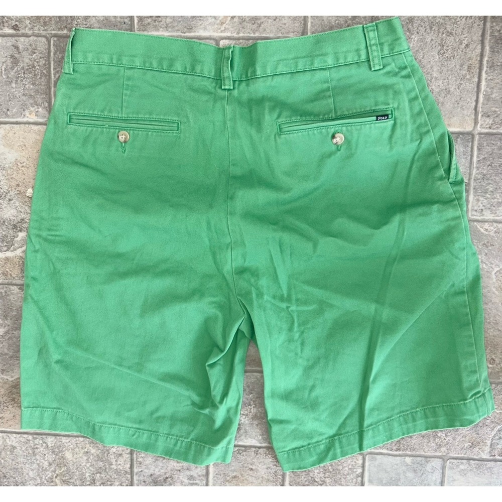 Polo Ralph Lauren Prospect Khaki Chino Shorts Size 32 9" Green - Picture 6 of 8